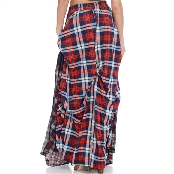 COPY - TOV Holy Plaid Maxi Skirt - Picture 2 of 3